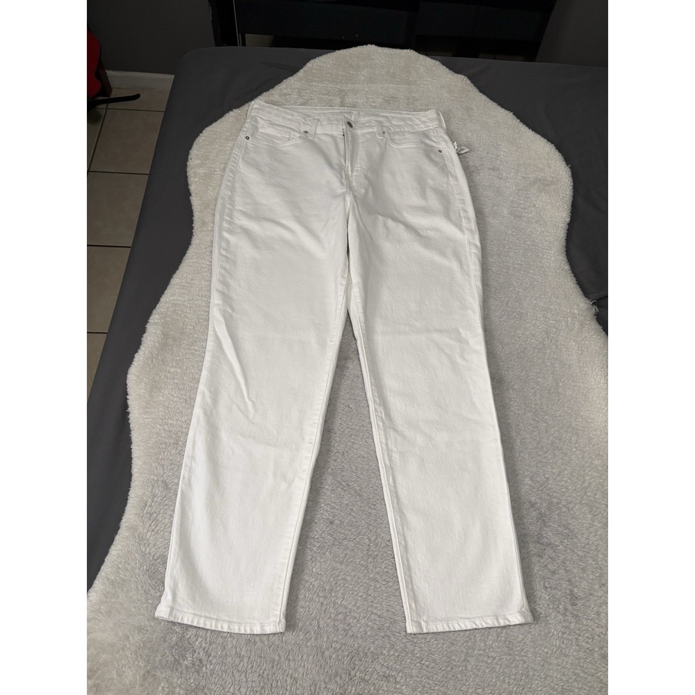 New Old Navy White 14 Tall O G Straight High Rise Jeans Pants‎